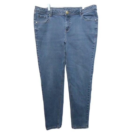 Lane Bryant Medium Wash Genius Fit Skinny Jeans Women's Plus Size 16 - Picture 2 of 11